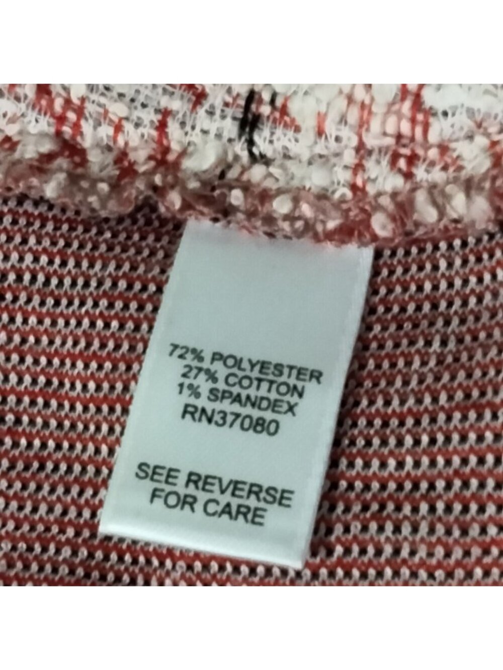 Catherines Plus Size 26/28W Skirt Tweed Button Accent Pink Plaid Pull-On - Picture 9 of 10
